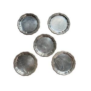 Bonwit Teller Set of 5 Silver Small Plate Set Made In Italy